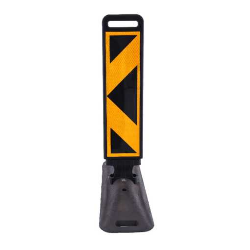 Picture of GUARDRAIL PLASTIC DELINEATOR REBOUNDABLE (BLADE 860MM X 245MM WITH 50MM X 23MM END)
WITH BASE 1000MM X 270MM X 80MM