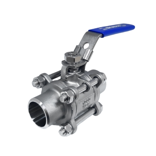 Picture of Ball Valve,Natco,EB-310E, 3piece,full bore,DN20mm,
butt weld,1000wog,316 stainless steel,
handlever operated