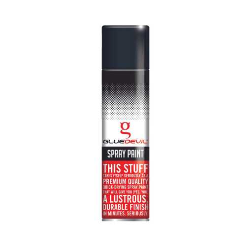Picture of SPRAY PAINT BLACK GLOSS Q:300ML GLUEDEVIL