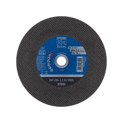 Picture of CUTTING DISC INDUSTRIAL GRADE (SG) STEEL 230X3.2MM PFERD