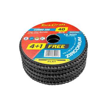 Picture of FLAP DISC ZIRCONIUM FLAT 115MM 40 GRIT 4+1 TORK CRAFT
