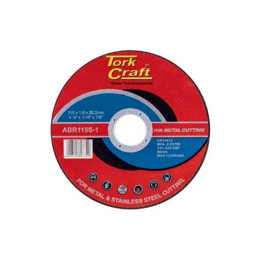 Picture of CUTTING DISC DIY GRADE STEEL & STAINLESS STEEL 115X1.6MM TORK CRAFT