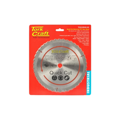 Picture of CUTTING BLADE TUNGSTEN CARBIDE TIPPED FOR STEEL CUTTING UNIVERSAL
185MMX42 TEETH 20/16 TORK CRAFT