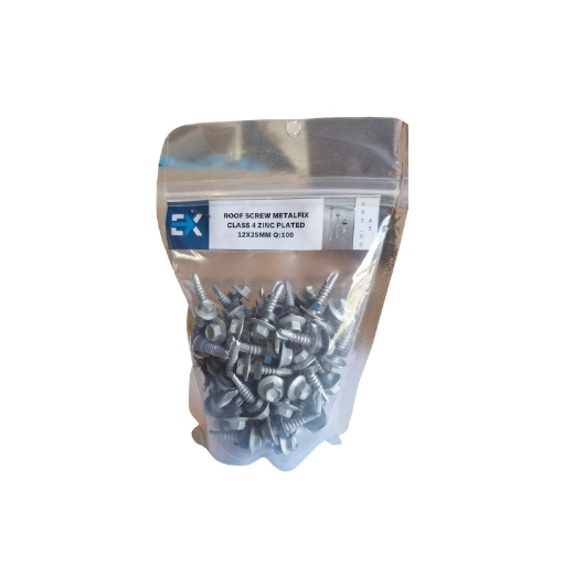 Picture of ROOF SCREW METALFIX CLASS 4 ZINC PLATED 12X25MM Q:100