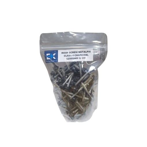 Picture of ROOF SCREW METAL CLASS 4 CHARCOAL 12X65MM Q:100