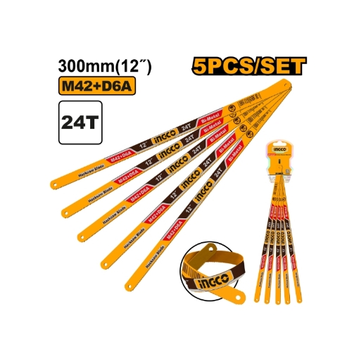 Picture of HACKSAW BLADE BI-METAL 300MMX24 TEETH PER INCH Q:5 INGCO