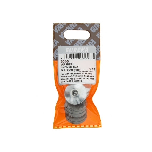 Picture of WASHER BONDED EVA GALVANISED 6.0X25MM Q:10 EUREKA